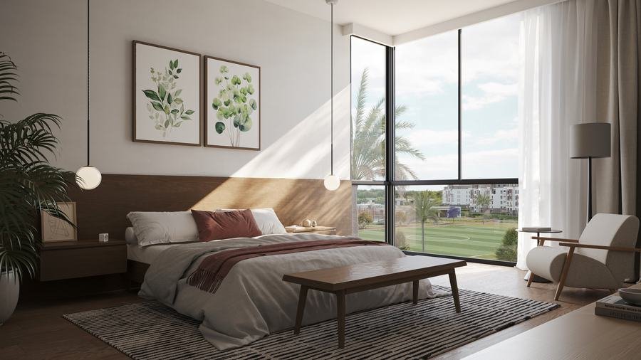 Bedrooms with calm views